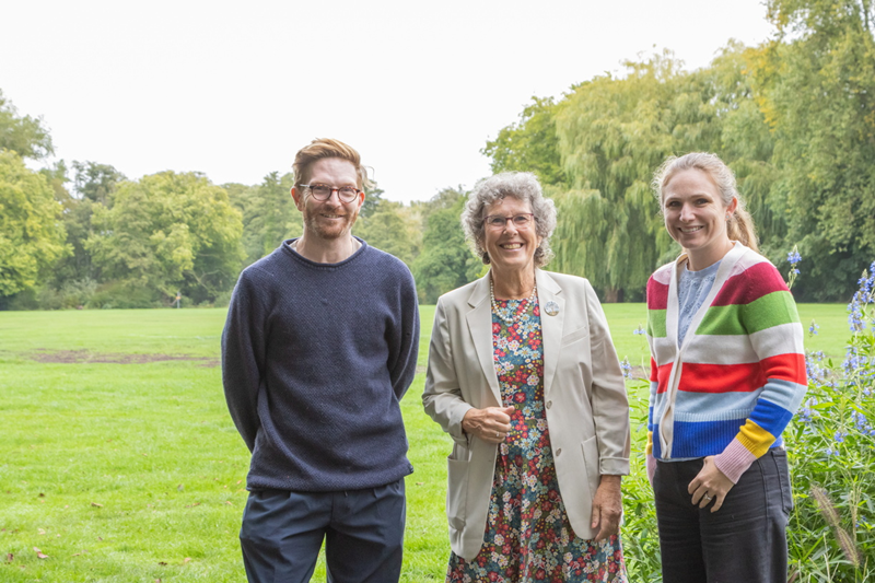 Cllr Tippett-Cooper, Cllr Becker and Cllr Porter at River Park
